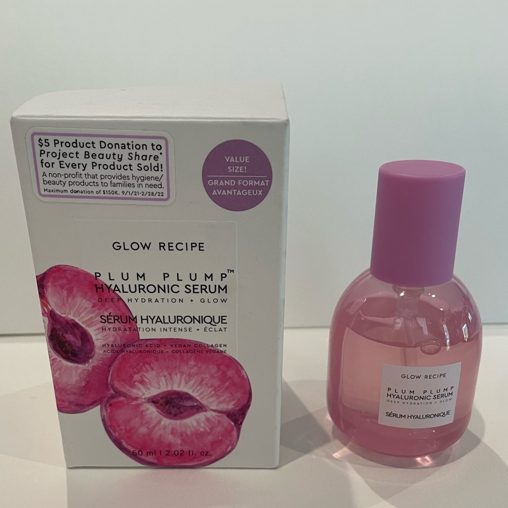 Value size glow recipe plum plump hyaluronic serum